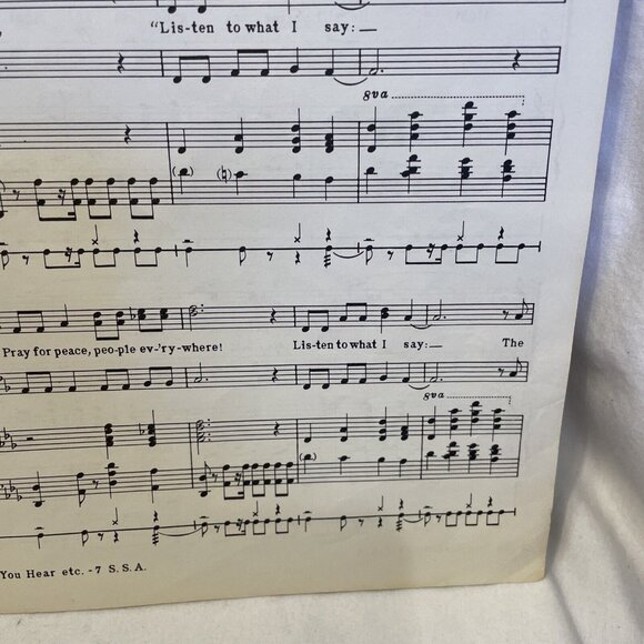 Do You Hear What I Hear SSA Treble Voice Piano Sheet Music 1963 Shawnee Press - Picture 8 of 10